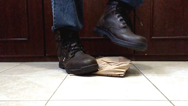 Brown Boots trampling a
