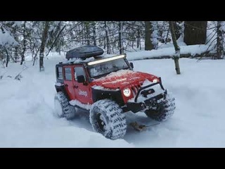 Снежные приключения Traxxas Trx-4 Wrangler Rubicon & Axial Scx10 iii Red Rc Adventures | Rc Perm