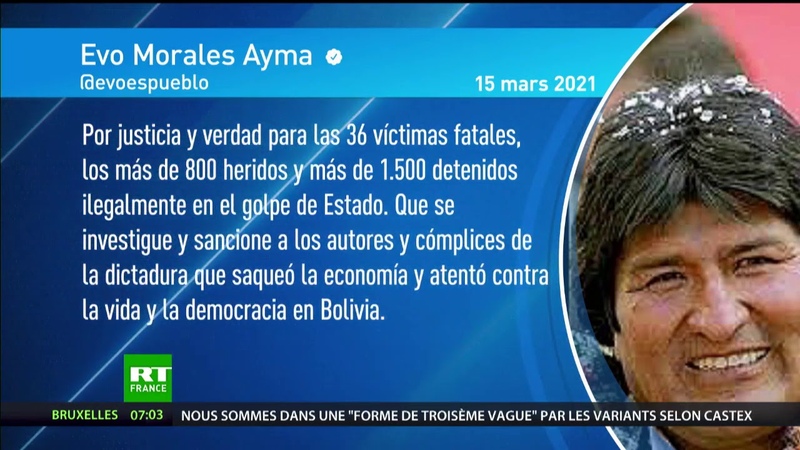 Manifestation en Bolivie contre la détention de Jeanine