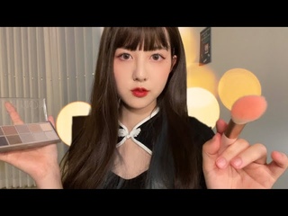ASMR Doing ur makeup like realistically in 1 hours(with. Cheongsam Look)