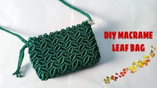 Diy Macrame Leaf Bag, Tutorial Tas Tali Kur