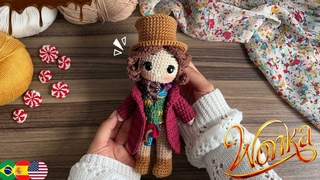Willy Wonka Amigurumi Versin 2023 | Parte 1/2 Cuerpo | Subttulos Spa/Eng/Port