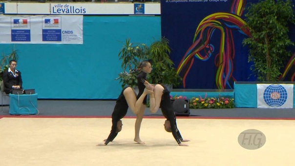 AUSTRALIA Womens Groups Balance Qualifications 2014 Acrobatic Worlds, Levallois Paris (