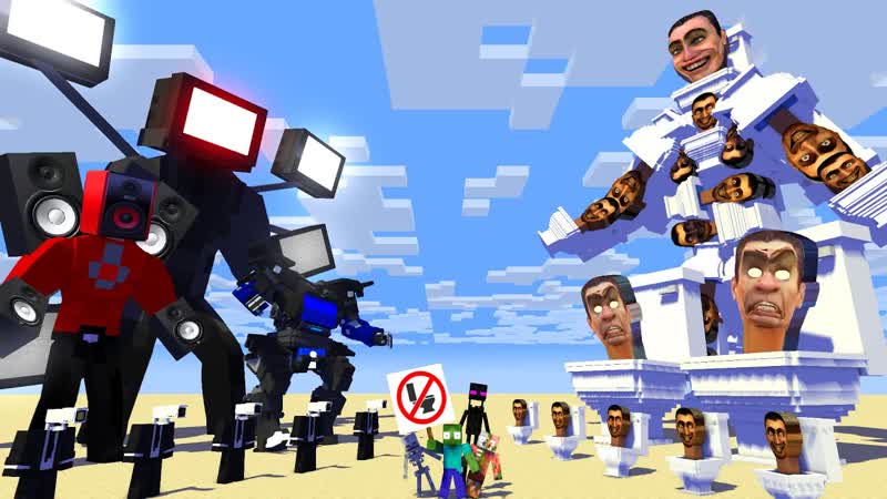 Too Bizz Monster School : SKIBIDI TOILET SEASON 14 ALL EPISODE Minecraft Animation