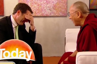 The Dalai Lama walks into a pizza shop...