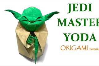 Origami Jedi Master Yoda Tutorial (Fumiaki Kawahata) оригами учебник Мастер Yoda