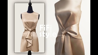 FiFi Style : Thiết kế đầm xếp nơ-bằng phương pháp xoay ben-tạo ly hộp