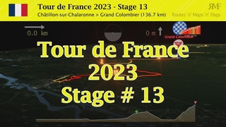 Tour de France 2023, Stage 13 (Chtillon-sur-Chalaronne - Grand Colombier), route, profile,animation