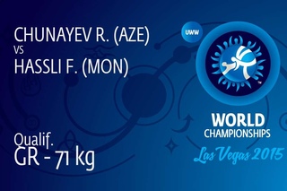 Qual. GR - 71 kg: R. CHUNAYEV (AZE) df. F. HASSLI (MON) by TF, 9-1