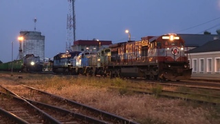 Тепловозы Ц36-7и-1523+ТГМ4-1838+1275 и Ц36-7и-1520 / C36-7i-1523+TGM4-1838+1275 and C36-7i-1520
