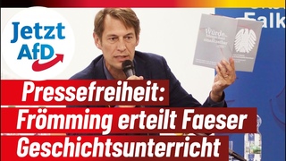 Pressefreiheit: Dr. Gtz Frmming erteilt Nancy Faeser Geschichtsunterricht