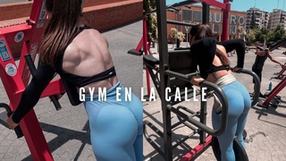 PROBANDO gimnasio EN LA CALLE / NUEVO GYM AL AIRE LIBRE EN MADRID