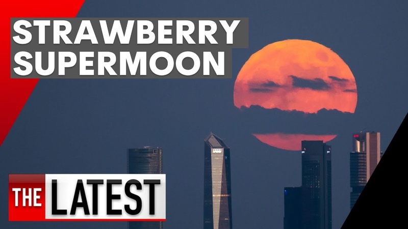 Strawberry supermoon lights up the sky, 7