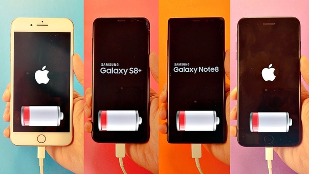 i Phone 8 Plus vs Note 8 vs S8 Plus vs 7 Plus Battery Drain
