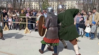 Бой викингов трое на трое, дружина Белая Вежа.