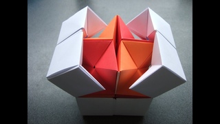 origami - action origami - double star flexicube (David Brill) - tutorial - dutchpapergirl