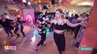 Samuel Funflow and Olga Saprunova Salsa Dancing at Rostov For Fun Fest (Russia), Monday