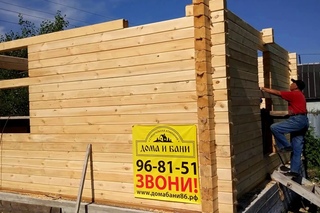 Сборка дома 6х6 из проф.бруса с мансардой коп.Победит-1