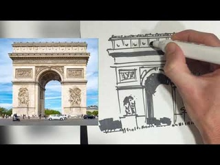 Как рисовать архитектурный скетч. Мастер-класс
