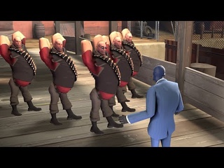Heavy mains approaching the last blu spy SFM_ru