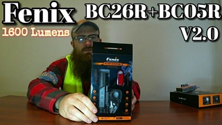 Фонарик для велосипеда Fenix BC26R + BC05R  Обзор. Велофара. Сравнение с велофарой Феникс BC35R