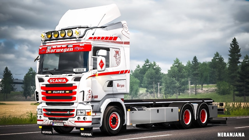 Tandem addon for RJL Scania RS R4 by Kast with Swap Body, ETS2