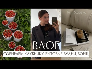 СОБИРАЕМ КЛУБНИКУ, БЫТОВЫЕ ДЕЛА, БОРЩ, РАЗНИЦА ПОКОЛЕНИЙ, ЕДЕМ В ГОСТИ