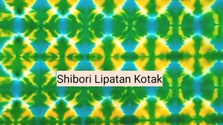 Shibori Itajime Lipatan Kotak Dengan Pewarna Remashol