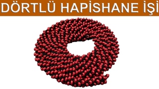 İpi gözüken dörtlü hapishane işi (Quarter bead crochet cord)