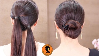 簡単！ポニーテールから【くるりんぱ＆お団子】アップヘアアレンジ