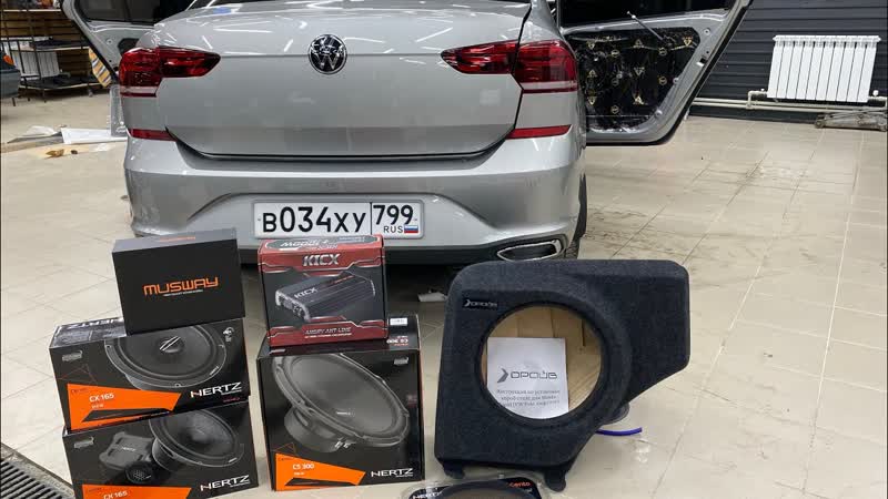 Шикарный звук в салоне автомобиля. Аудиосистема VW Polo за 111000